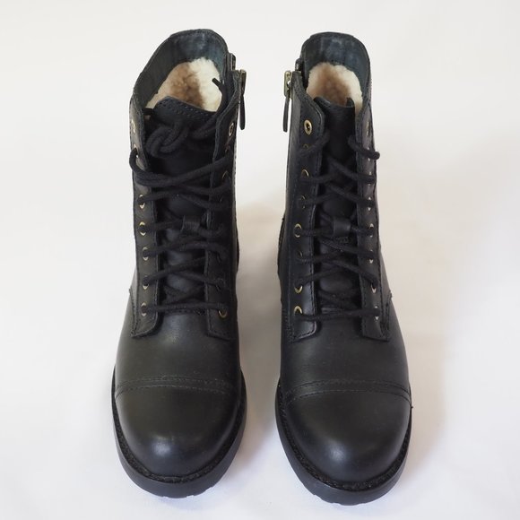 UGG Black Combat Boots - Picture 2 of 10